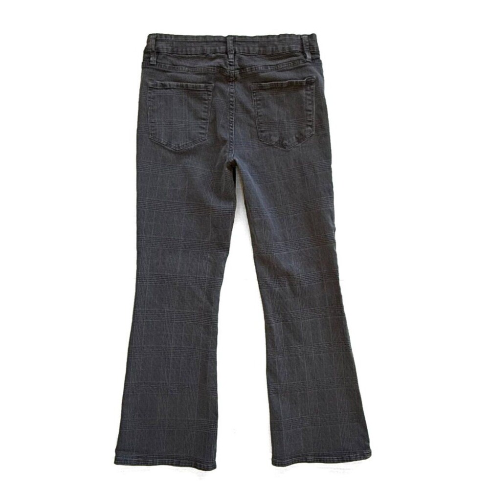 Frame Le Cropped Plaid Mini Bootcut Jeans - Picture 3 of 8